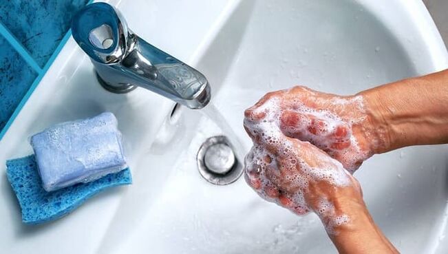 spălarea mâinilor de la paraziți